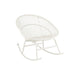 Fauteuil Rocking Stoel+Sierkussen Zayo Metaal/Reed Wit-Fauteuils-J-Line