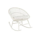 Fauteuil Rocking Stoel+Sierkussen Zayo Metaal/Reed Wit-Fauteuils-J-Line