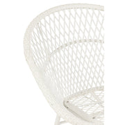 Fauteuil Rocking Stoel+Sierkussen Zayo Metaal/Reed Wit-Kussens-J-Line