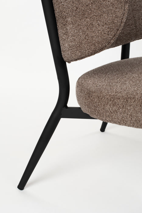 Fauteuil Sanne Bruinie Polyester Bruin 72x62 cm-Fauteuils-Creating Home