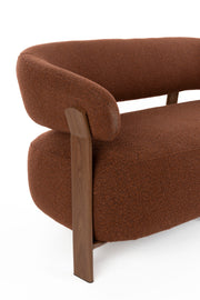 Fauteuil Sofa 2-seater Robyn Polyester Rood 71x135.5 cm-Fauteuils-Creating Home