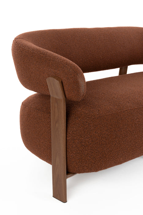 Fauteuil Robyn Sofa Polyester, Metaal Bruin, sfeerbeeld 5