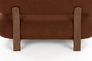 Fauteuil Sofa 2-seater Robyn Polyester Rood 71x135.5 cm-Fauteuils-Creating Home