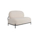 Fauteuil Sofa Polly Teddy Polyester Ivoor 71.5x125 cm-Fauteuils-Creating Home