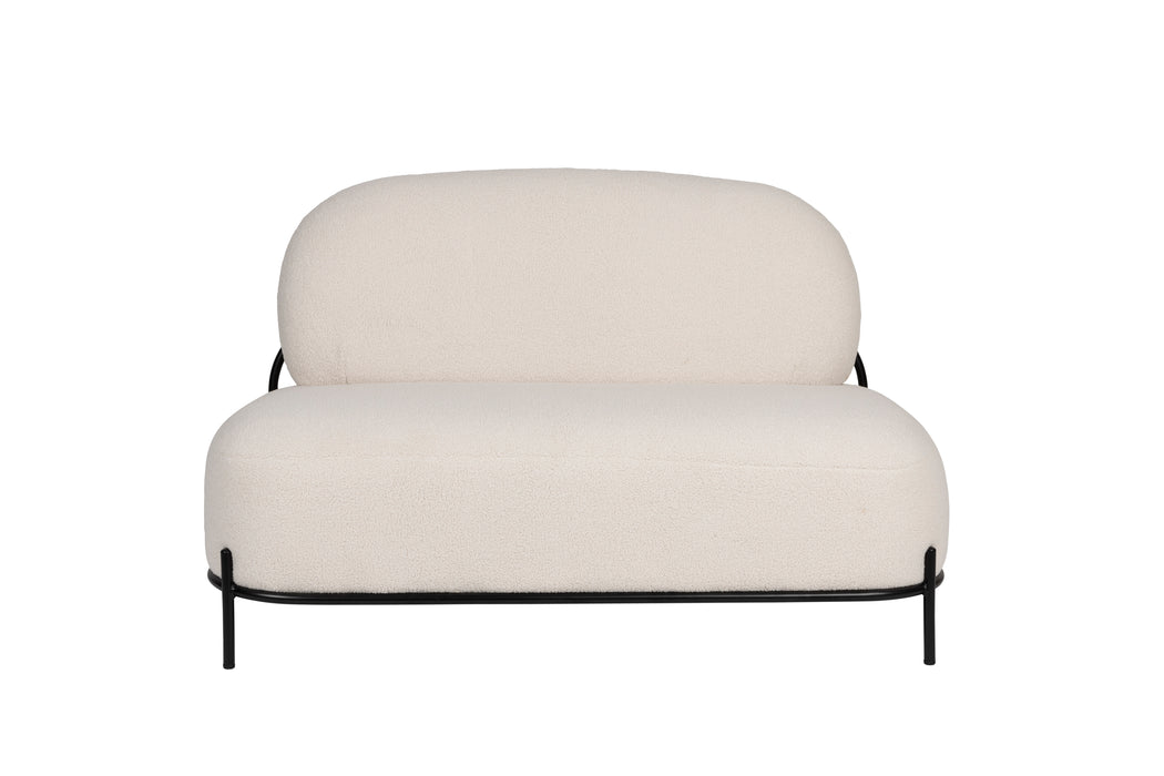 Fauteuil Sofa Polly Teddy Polyester Ivoor 71.5x125 cm-Fauteuils-Creating Home