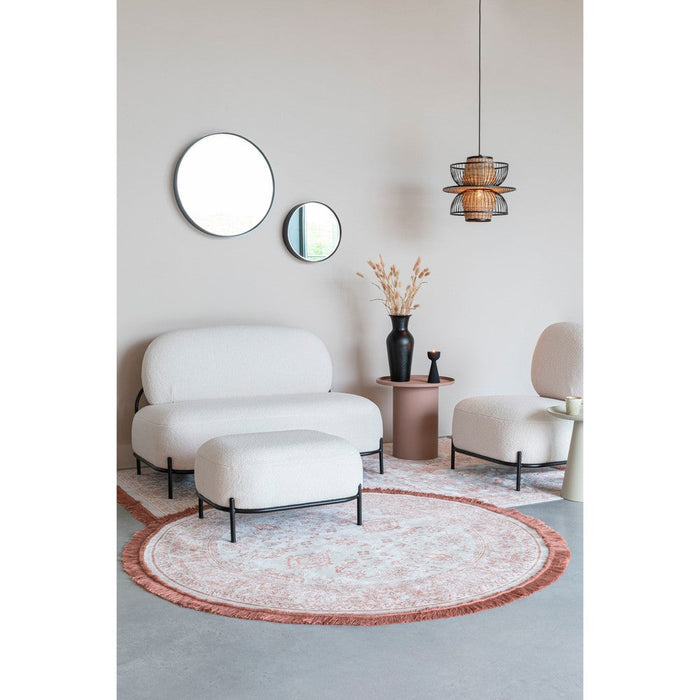 Fauteuil Sofa Polly Teddy Polyester Ivoor 71.5x125 cm-Fauteuils-Creating Home