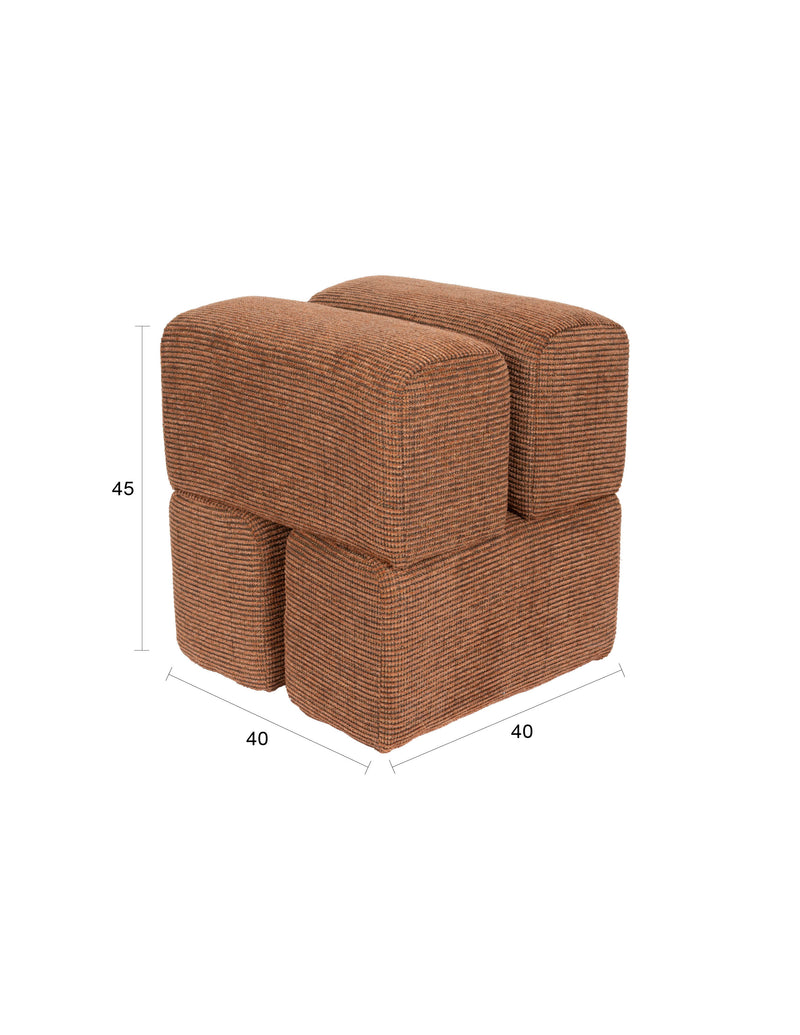 Fauteuil Staple Polyester Terracotta 40x40 cm-Krukken-Creating Home