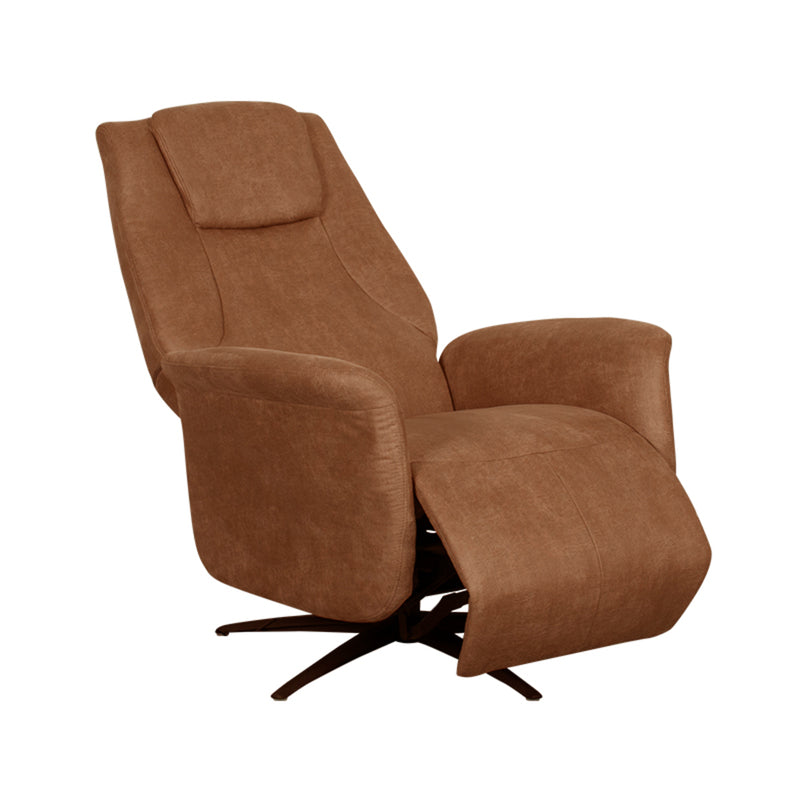 Fauteuil Stockholm Cognac Kunstleder 1-Motorig 77x87x112 cm-Fauteuils-LABEL51