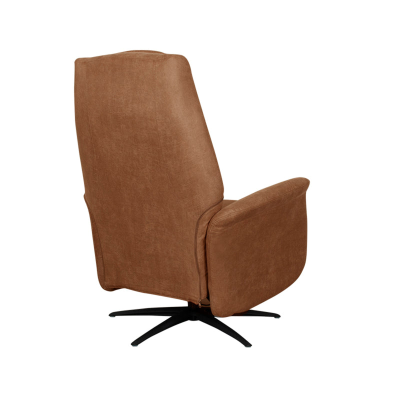 Fauteuil Stockholm Cognac Kunstleder 1-Motorig 77x87x112 cm-Fauteuils-LABEL51