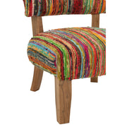 Stoel Chindi Hout/Textile Mix 60x68x72 cm-Eetkamerstoelen-J-Line