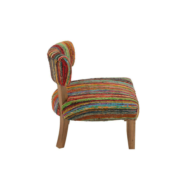 Fauteuil Stoel Chindi Hout/Textile Mix-Fauteuils-J-Line