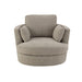 Fauteuil Swivel Hout | Textiel Grey-Fauteuils-J-Line