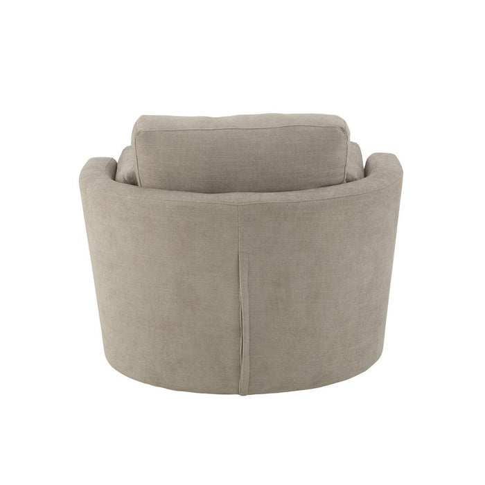 Fauteuil Swivel Hout | Textiel Grey-Fauteuils-J-Line