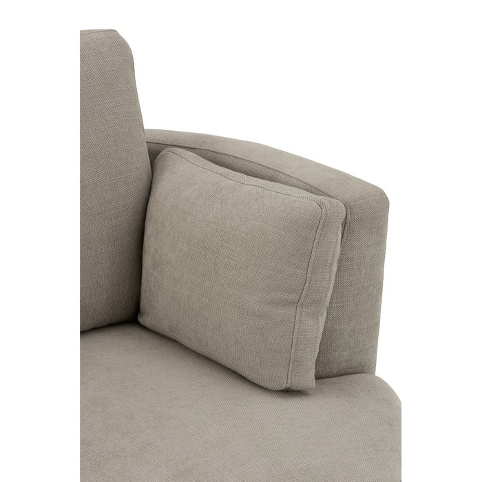 Fauteuil Swivel Hout | Textiel Grey-Fauteuils-J-Line