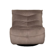 Fauteuil Take It Easy Taupe Velvet - 84x104x94 cm-Fauteuils-LABEL51