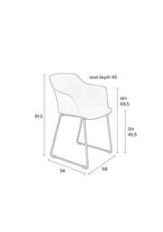 Fauteuil Tango Polypropyleen Grijs 54x58 cm-Fauteuils-Creating Home
