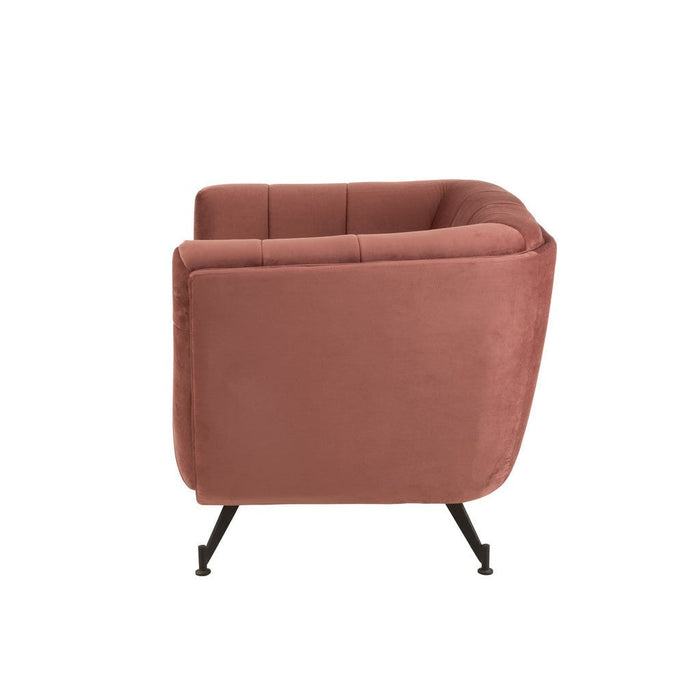 Fauteuil Textiel | Hout | Metaal Antique Pink-Fauteuils-J-Line