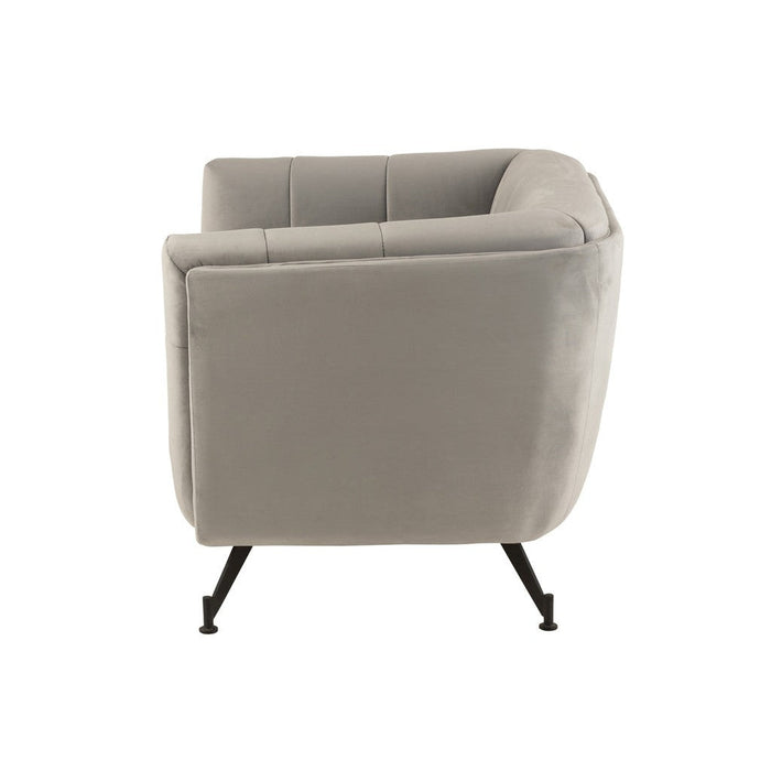 Fauteuil Textiel | Hout | Metaal Light Grey-Fauteuils-J-Line