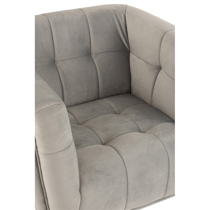 Fauteuil Textiel | Hout | Metaal Light Grey-Fauteuils-J-Line