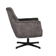 Fauteuil Toby Antraciet Velvet - 75x80x85 cm-Fauteuils-LABEL51
