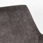 Fauteuil Toby Antraciet Velvet - 75x80x85 cm-Fauteuils-LABEL51
