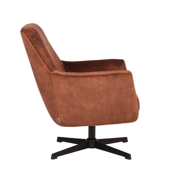 Fauteuil Toby - Rust - Velours - Draaibaar-Fauteuils-LABEL51