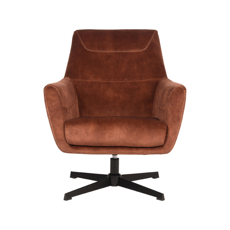 Fauteuil Toby Rust Velvet - 75x80x85 cm-Fauteuils-LABEL51