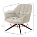 Fauteuil Tom Zand Draaibaar 74 cm-Fauteuils-Livingfurn