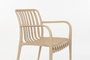 Tuinstoel Amae Polypropyleen Beige 57x53 cm-Eetkamerstoelen-Creating Home