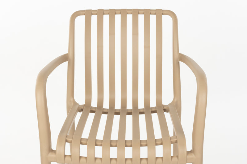 Tuinstoel Amae Polypropyleen Beige 57x53 cm-Eetkamerstoelen-Creating Home