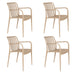 Fauteuil Tuinstoel Amae Polypropyleen Beige 57x53 cm-Fauteuils-Creating Home
