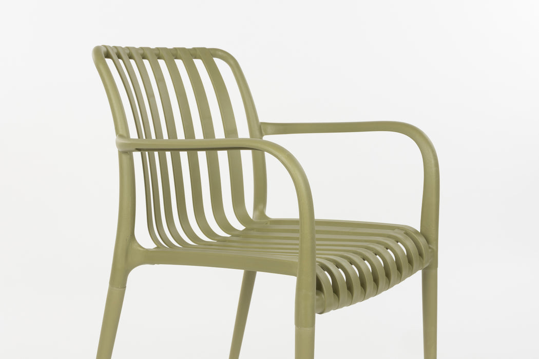 Fauteuil Tuinstoel Amae Polypropyleen Groen 57x53 cm-Fauteuils-Creating Home