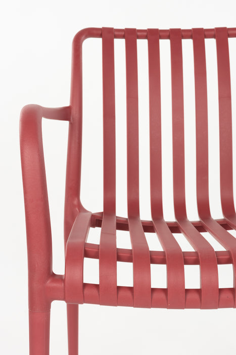 Fauteuil Tuinstoel Amae Polypropyleen Rood 57x53 cm-Fauteuils-Creating Home