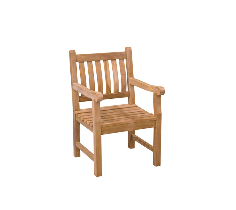 Fauteuil Tuinstoel Patrick Teakhout Naturel hout 60 cm-Fauteuils-Livingfurn