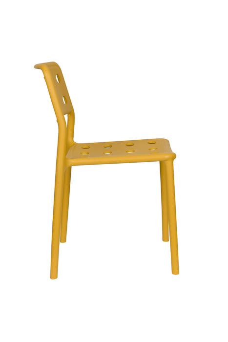 Fauteuil Tuinstoel Serra Ochre Polypropyleen Geel 53x42 cm-Fauteuils-Creating Home