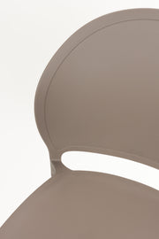 Tuinstoel Sjoerd Polypropyleen Grijs 52x45 cm-Eetkamerstoelen-Creating Home