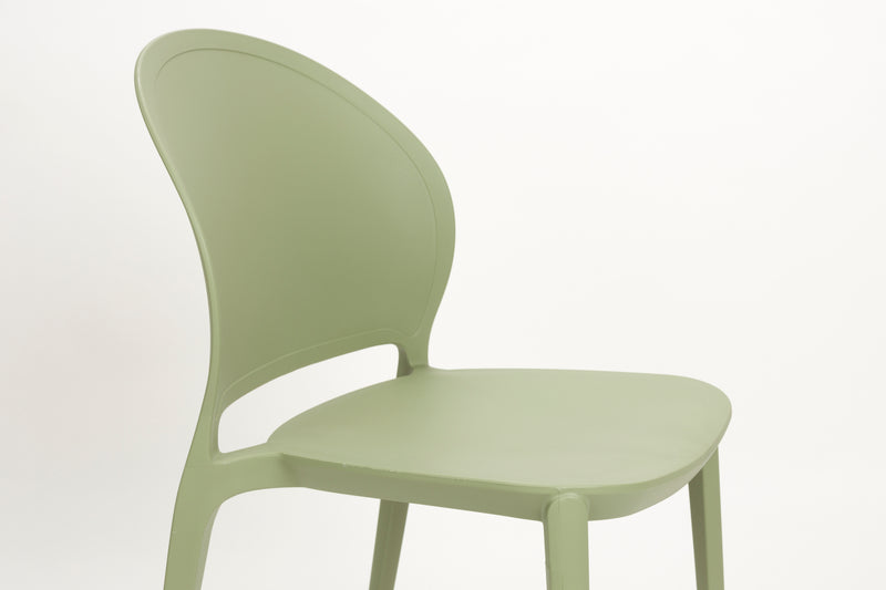 Tuinstoel Sjoerd Polypropyleen Groen 52x45 cm-Eetkamerstoelen-Creating Home