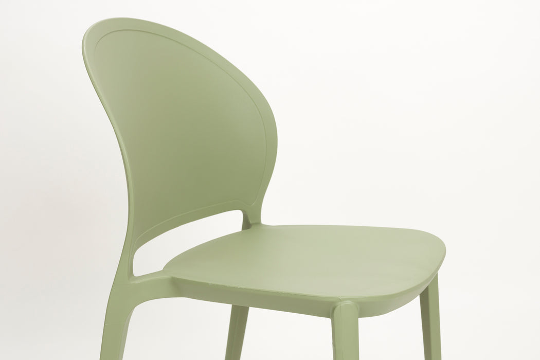 Fauteuil Tuinstoel Sjoerd Polypropyleen Groen 52x45 cm-Fauteuils-Creating Home
