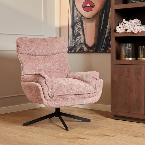 Fauteuil Vera Roze Metaal 115 cm 115x83x59 cm-Fauteuils-Starfurn