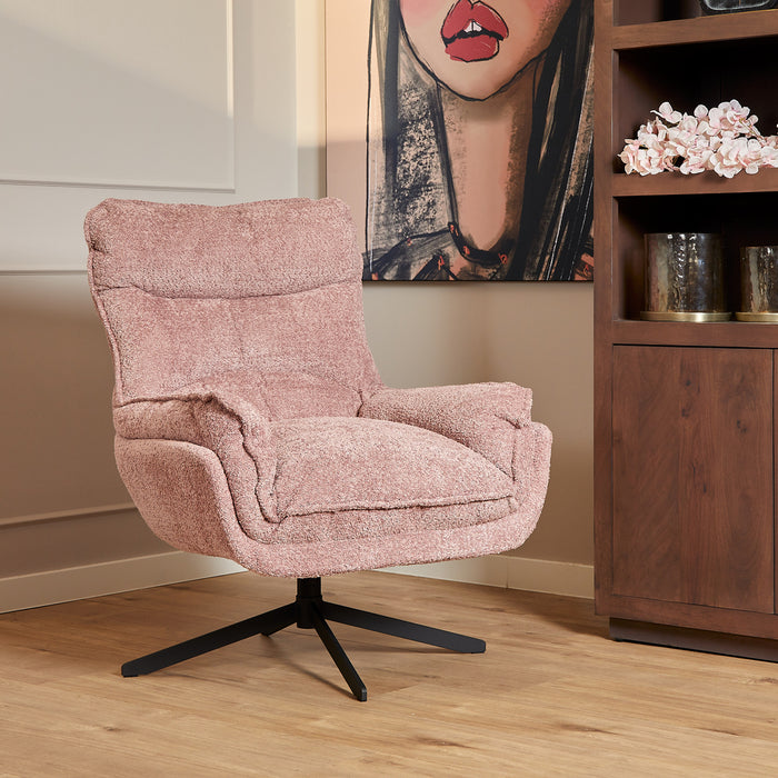 Fauteuil Vera Roze Metaal 115 cm-Fauteuils-Starfurn