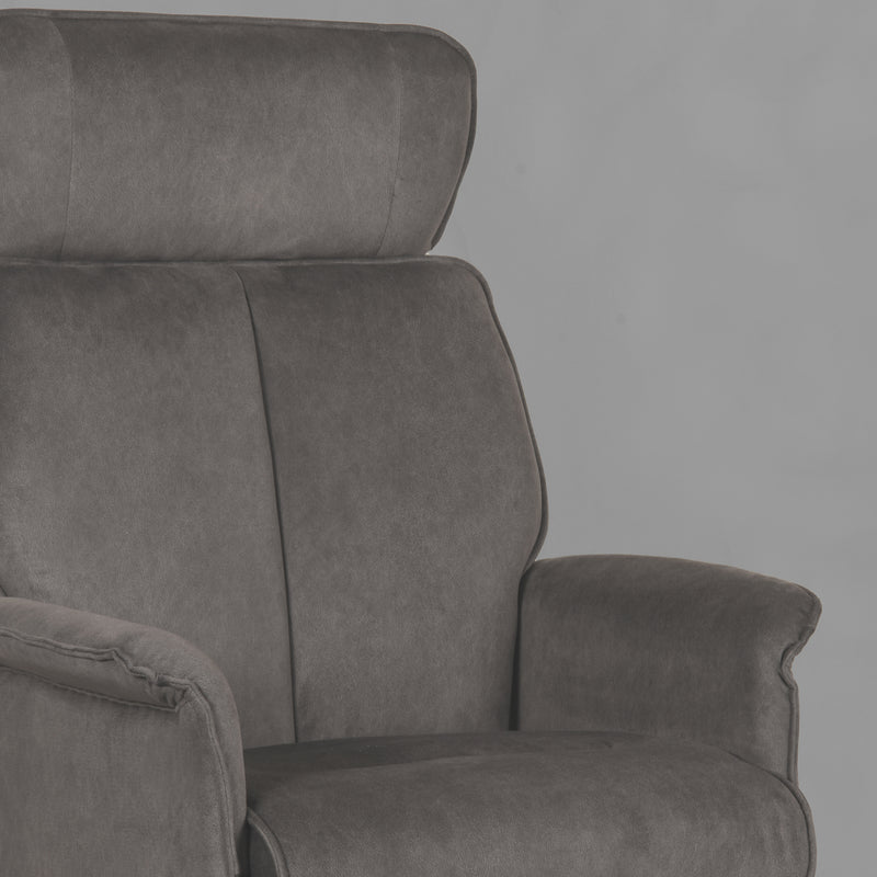 Fauteuil Verdal Antraciet Velvet Excl. Hocker 77x79x109 cm-Fauteuils-LABEL51