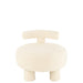 Fauteuil Wit Fluweel Rond 52 cm 52x52x49 cm-Krukken-J-Line