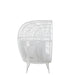 Fauteuil Wit Staal Ovaal 110 cm 110x117x151 cm-Fauteuils-J-Line
