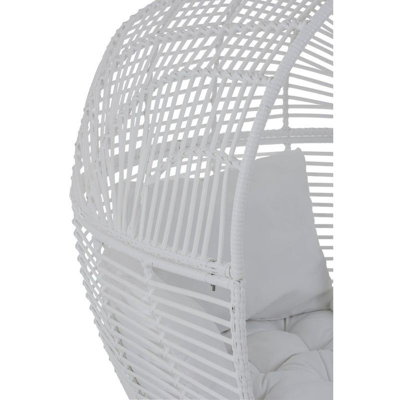 Fauteuil Wit Staal Ovaal 110 cm 110x117x151 cm-Fauteuils-J-Line