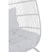 Fauteuil Wit ijzer Ovaal 105 cm 105x119x193 cm-Fauteuils-J-Line