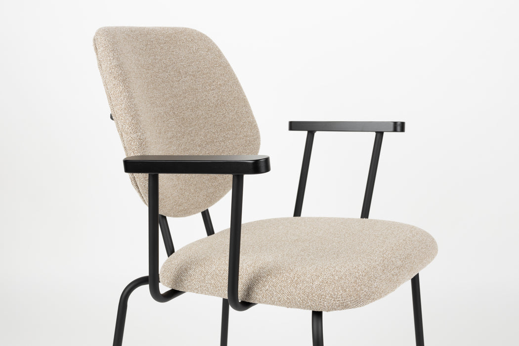 Fauteuil Zelo Polyester Beige 59x60 cm-Eetkamerstoelen-Creating Home