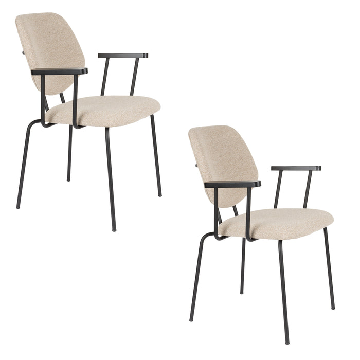 Fauteuil Zelo Polyester Beige 59x60 cm-Fauteuils-Creating Home