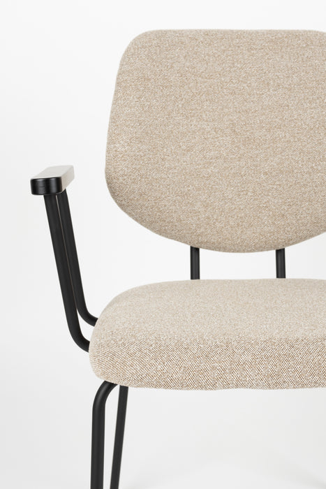Fauteuil Zelo Polyester Beige 59x60 cm-Fauteuils-Creating Home