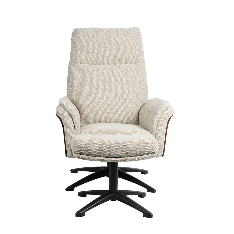 Fauteuil Zenza Naturel Boucle Incl. Hocker 76x91x109 cm-Fauteuils-LABEL51