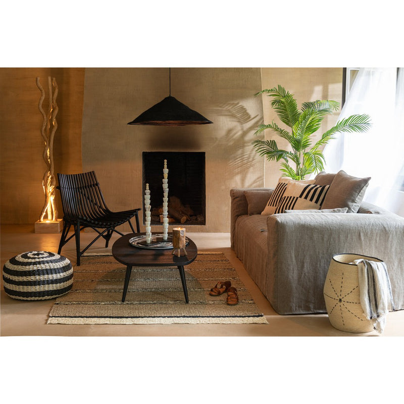 Fauteuil Zwart Rotan 80 cm 80x77x84 cm-Fauteuils-J-Line